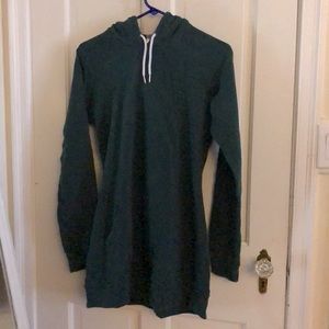 Hunter green hoodie dress